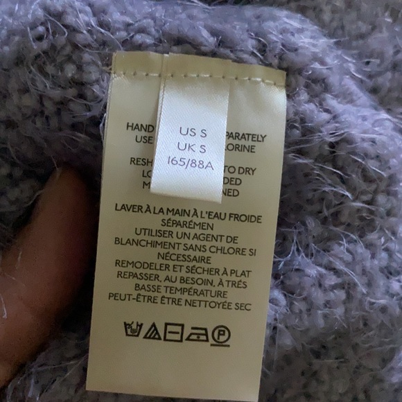 Free People women’s size small Icing Falling Star Pullover Purple Fuzzy Sweater - Picture 11 of 16